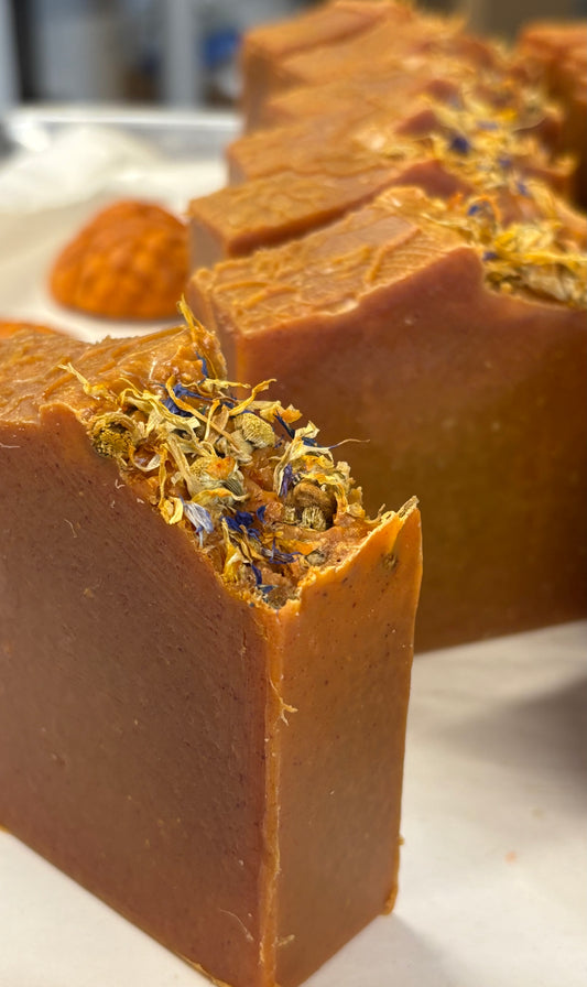 Turmeric Carrot Goat Milk Soap